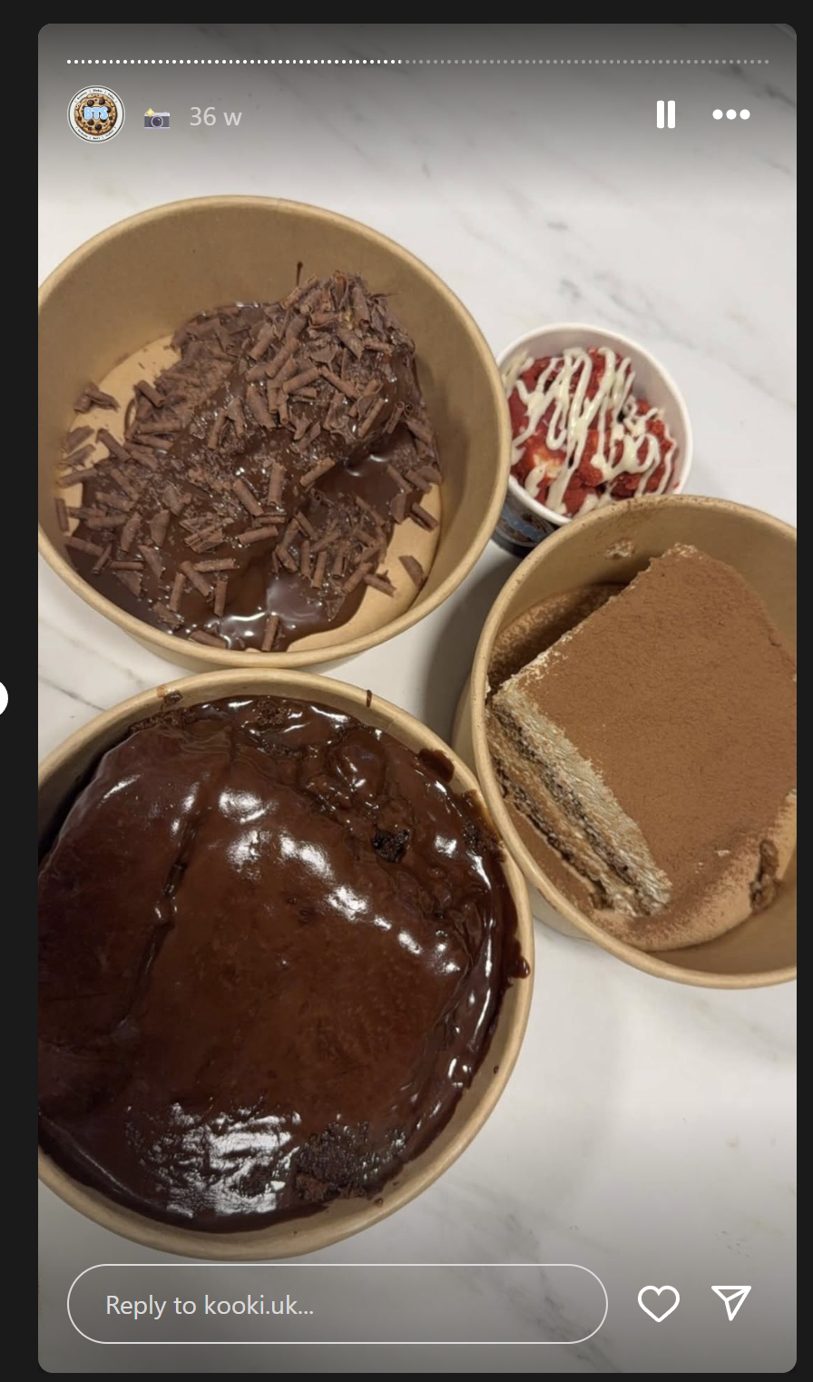 Chocolate and tiramisu dessert bowls