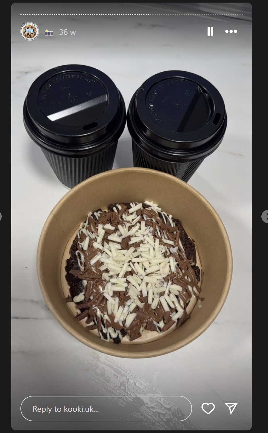 White chocolate shavings dessert bowl