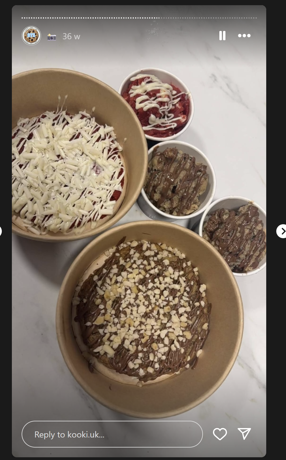 Red velvet and variety dessert bowls